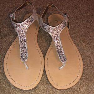 Silver Sparkle Sandals
